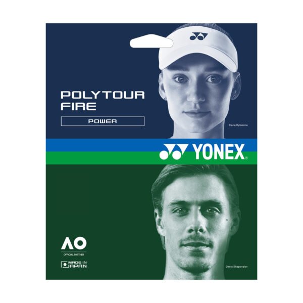 Žica za tenis POLY TOUR FIRE 125, 12m, crvena