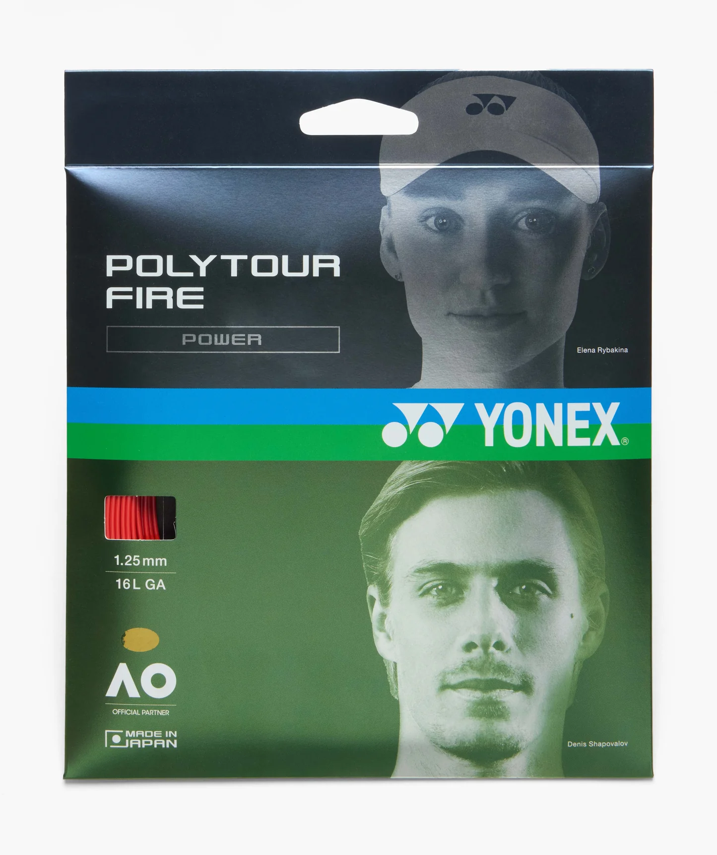 Žica za tenis POLY TOUR FIRE, 1.25, 12m, crvena