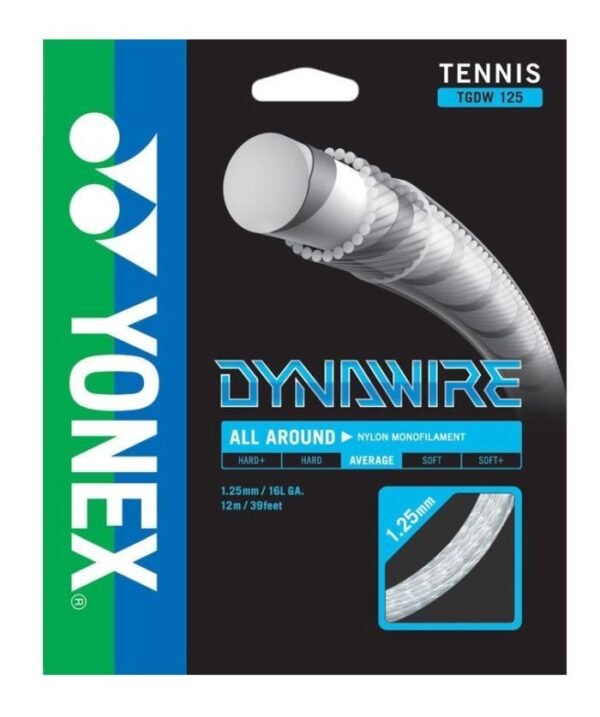 Žica za tenis DYNAWIRE 125, bijela/srebrna, 12m
