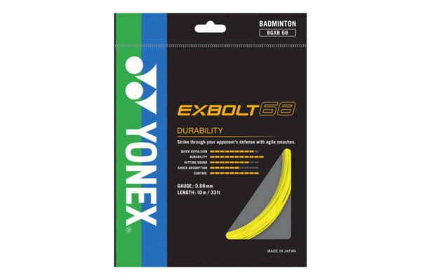 Žica za badminton EXBOLT 68 SET, 12m, žuta
