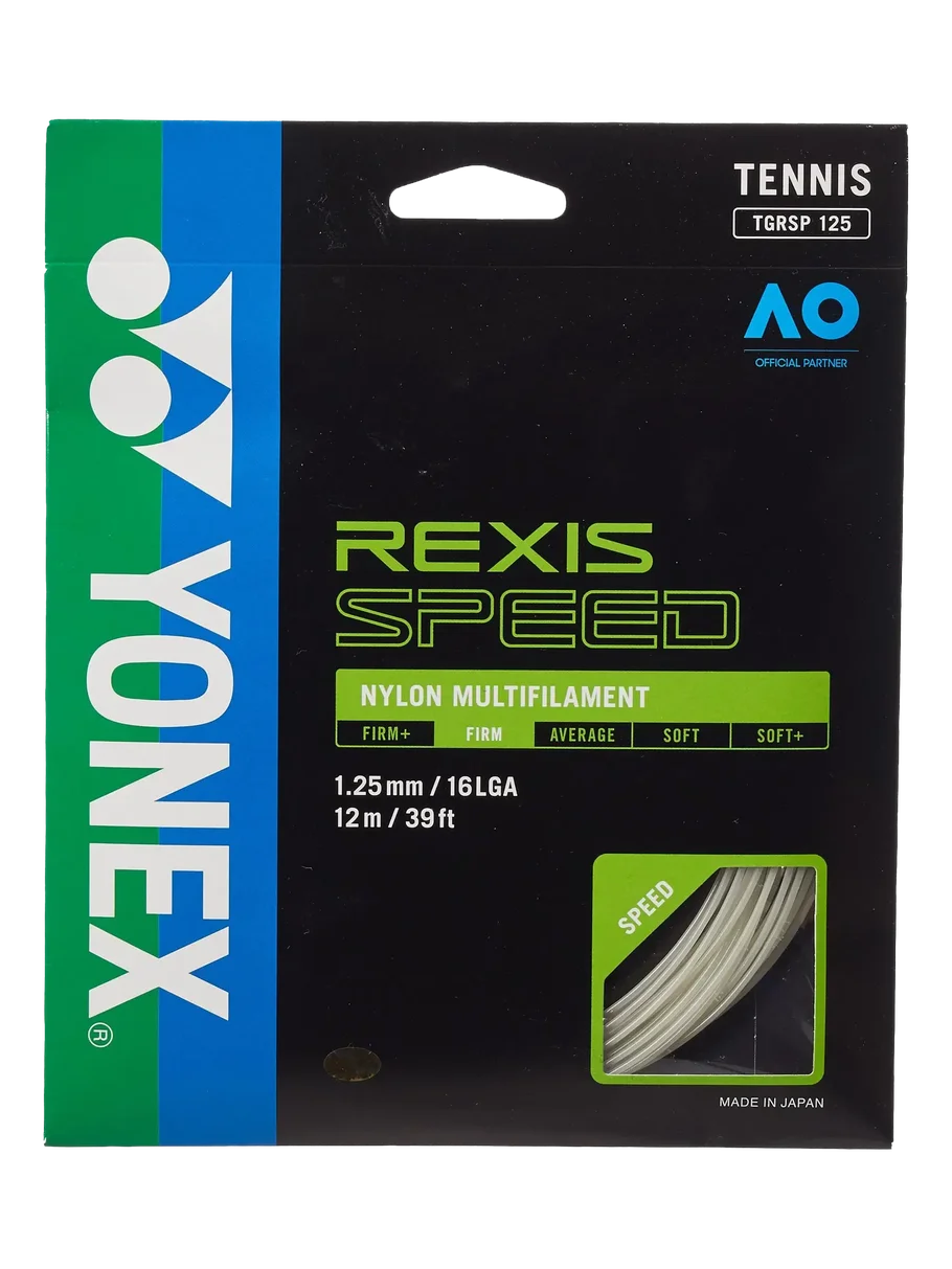 Žica za tenis REXIS SPEED, 1.25, 12m, bijela
