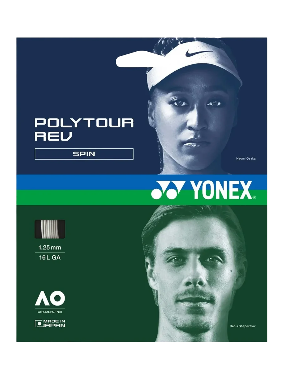Žica za tenis YONEX POLYTOUR REV 1,25mm, 12m, bijela